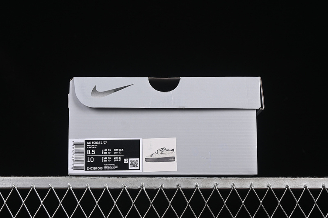 Nike [ZH0316-066]-[AIR FORCE 1 07 LOW WHITE/BLACK/SILVER]-[WOMAN:36-39]-[MAN:40-45] - Image 13