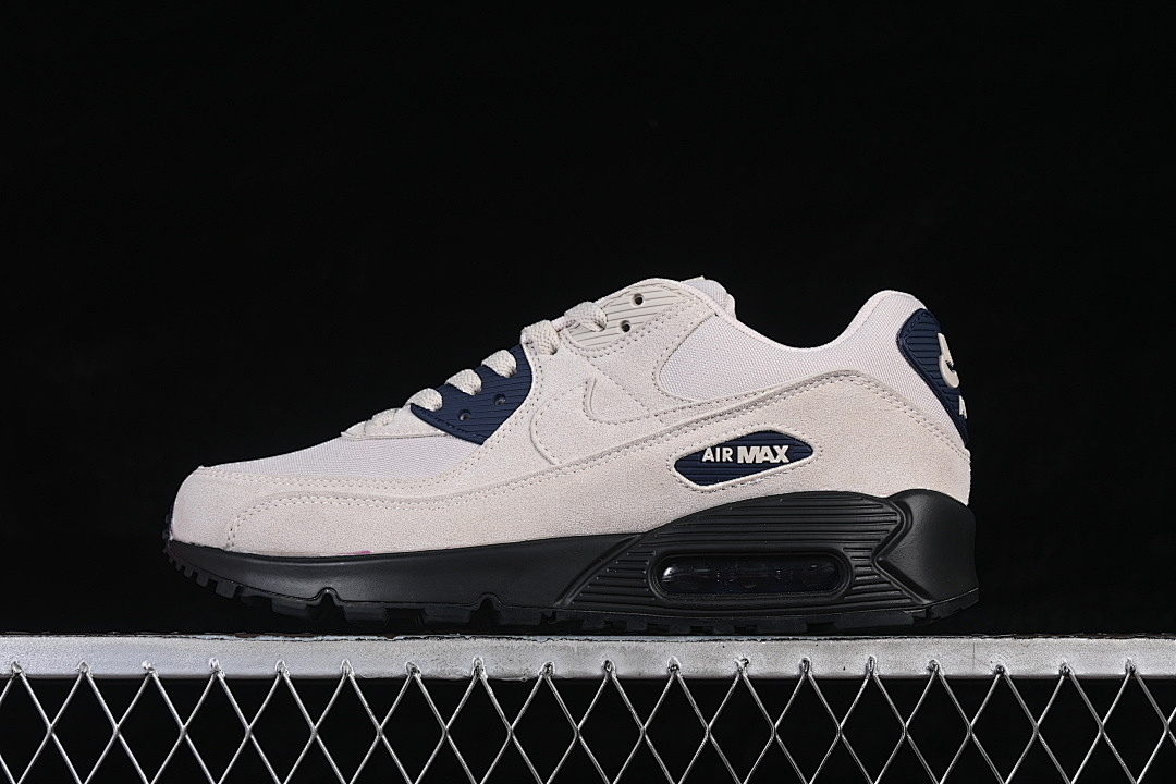 Unbranded [IB3077-100]-[AIR MAX 90 RETRO AIR CUSHIONED SHOES LIGHT GRAY/BLACK]-[WOMAN:36-39]-[MAN:40-46], photo 1