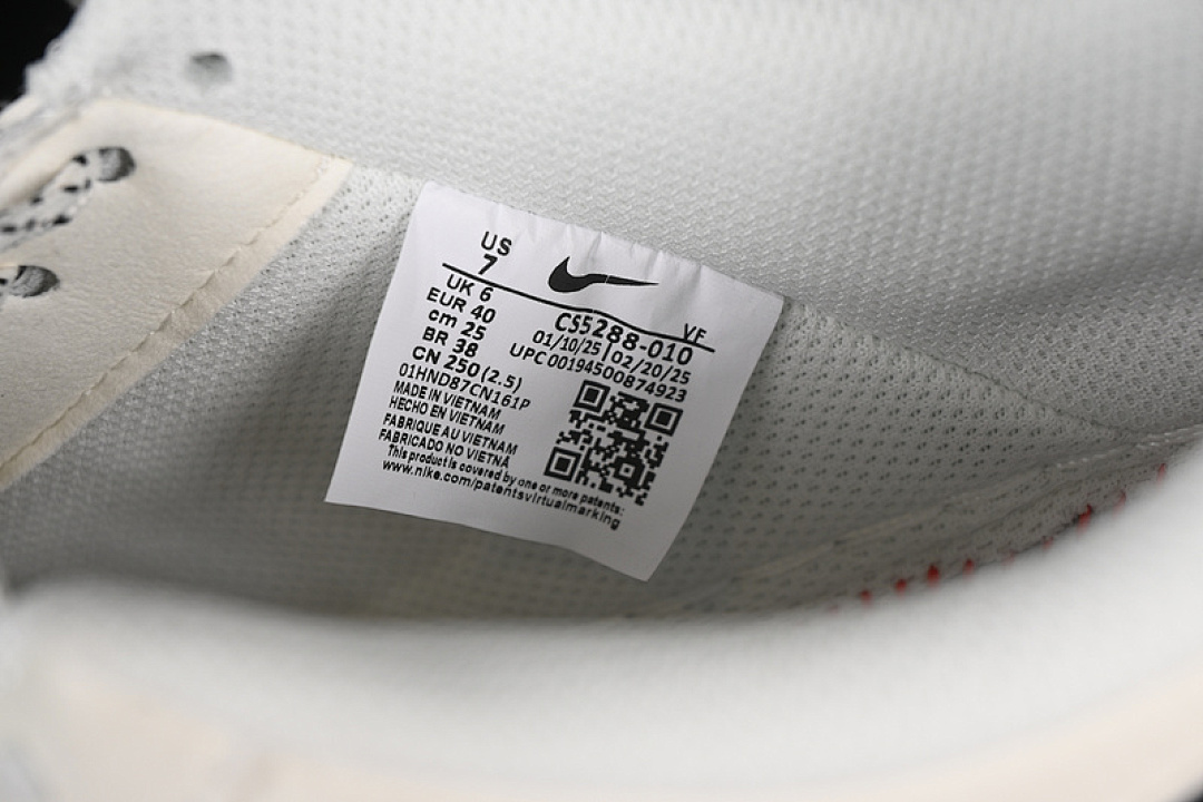 Nike [CS5288-010]-[AIR FORCE 1 07 LOW WHITE/BLACK/GREY/RED]-[WOMAN:36-39]-[MAN:40-45] - Image 6