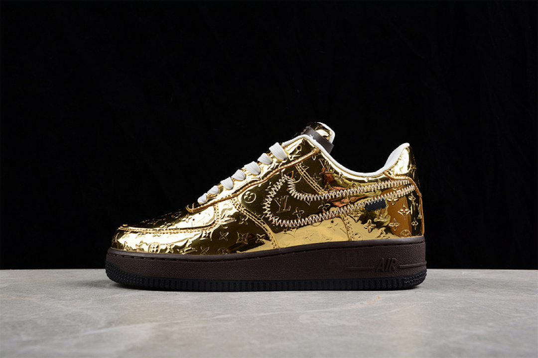 Nike [IA9VGO]-[L*V X AIR FORCE 1 LOW 07 GOLD/BLACK/WHITE]-[WOMAN:36-39]-[MAN:40-46], photo 1