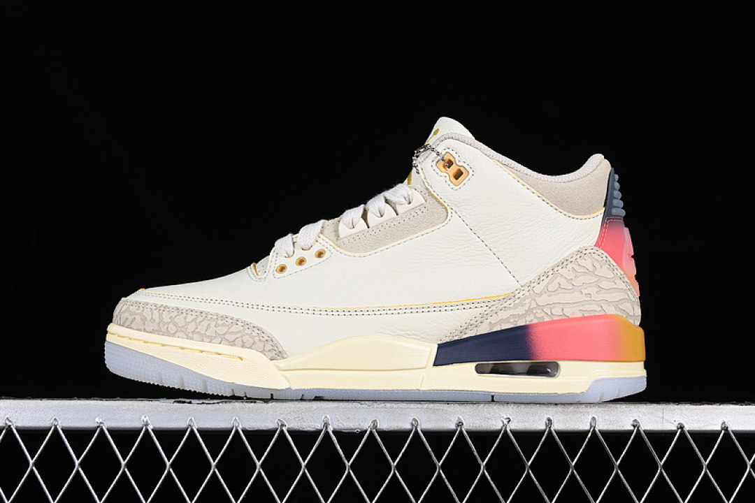 Jordan LW J.BALVIN AIR Jordan 3 RETRO GREY/ORANGE/BLUE · FN0344-901, photo 1