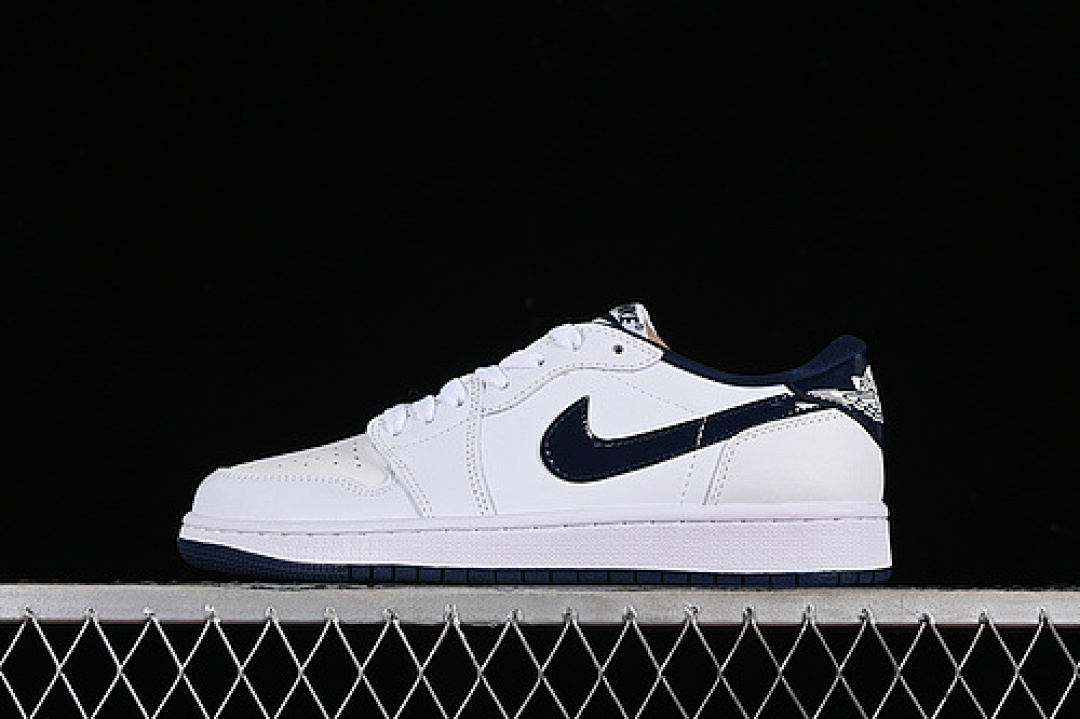 Jordan [FB9933-141]-[AIR JORDAN 1 LOW 85 METALLIC BLUE SUMMIT WHITE/NAVY/WHITE]-[UNISEX:36-46], photo 1