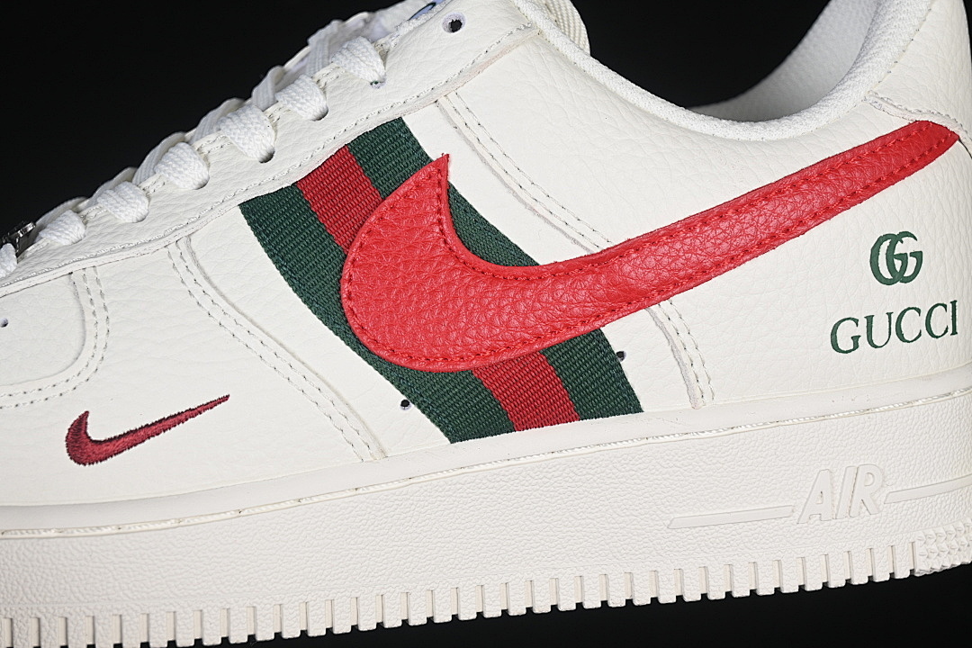 Nike [XY9025-015]-[AIR FORCE 1 07 LOW CASUAL SNEAKERS WHITE/RED/GREEN]-[WOMAN:36-39]-[MAN:40-45] - Image 8
