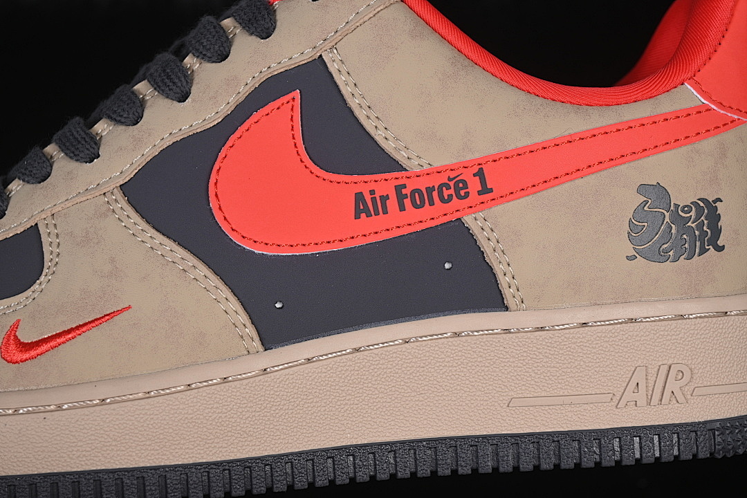 Nike [KD1688-002]-[AIR FORCE 1 07 LOW MOCHA BROWNISH/RED]-[WOMAN:36-39]-[MAN:40-45] - Image 8