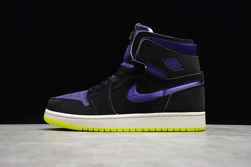Jordan AIR Jordan 1 HIGH ZOOM HALLOWEEN BLACK/COURT PURPLE/LEMON VENOM/SAIL · CT0979-001, photo 1
