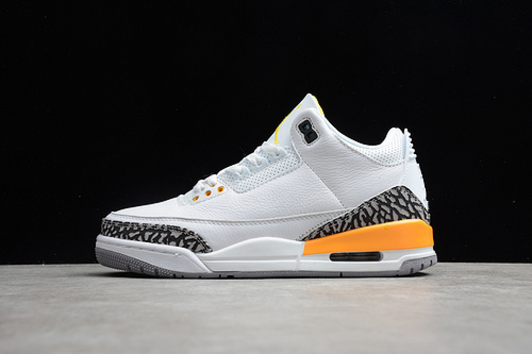 Jordan AIR Jordan 3 WHITE/LASER ORANGE-CEMENT GREY-BLACK · CK9246-108, photo 1