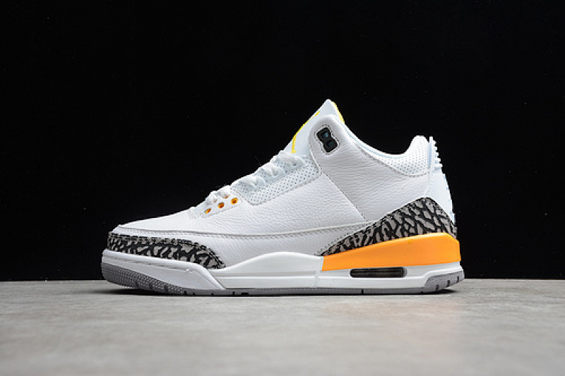 Jordan AIR Jordan 3 WHITE/LASER ORANGE-CEMENT GREY-BLACK · CK9246-108, photo 1