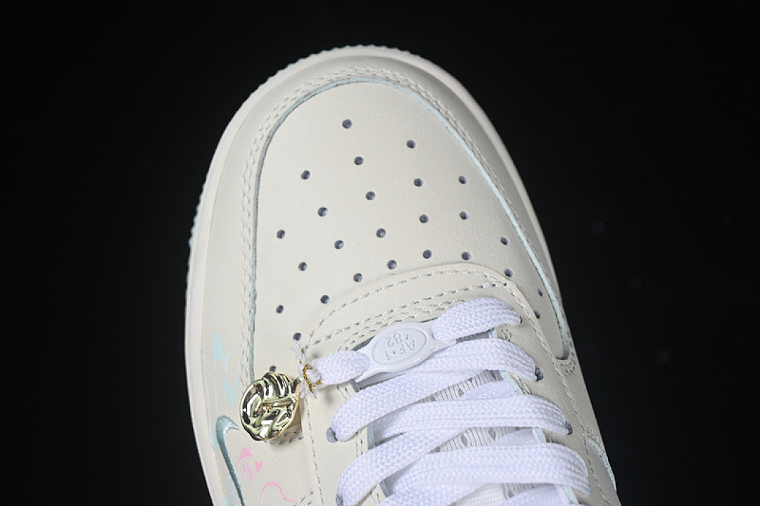 Nike [FB1839-112]-[AIR FORCE 1 07 LOW BAI SUZHEN WHITE/GREEN/BLUE]-[WOMAN:36-39]-[MAN:40-45] - Image 10