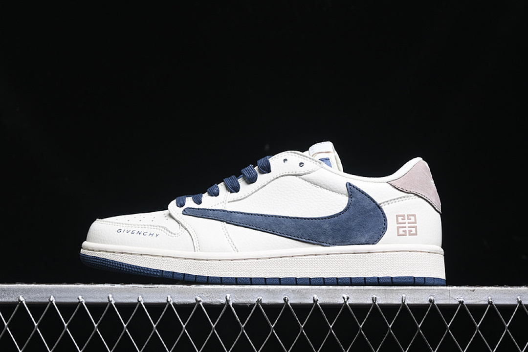Jordan [LX1988-109]-[TRAVIS SCOTT X FRAGMENT DESIGN AIR JORDAN 1 LOW OG SP WHITE/GREY/BLUE]-[36-45], photo 1
