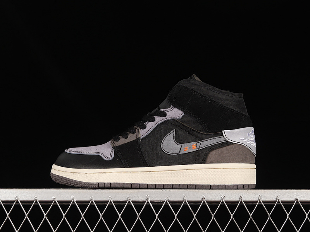 Jordan [DM9652-001]-[AIR JORDAN 1 MID CRAFT INSIDE OUT BLACK/CEMENT GREY-LIGHT GRAPHITE], photo 1
