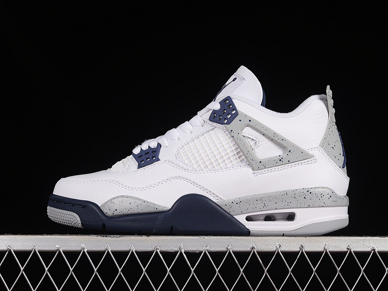 Jordan OG AIR Jordan 4 RETRO WHITE/MIDNIGHT NAVY/LIGHT SMOKE GREY/FIRE RED · DH6927-140, photo 1