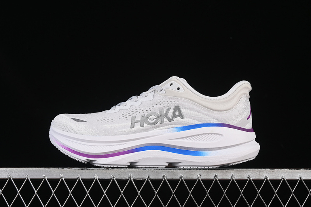 On Running On Running [1162012 CYWH]-[HOKA ONE BONDI 9 WHITE/GREY/BLUE/PURPLE]-[WOMAN:36-39]-[MAN:40-45], photo 1