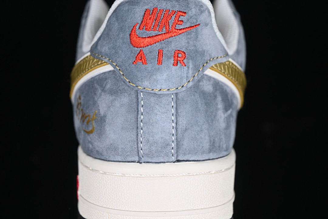 Nike [XZ2025-688]-[AIR FORCE 1 07 LOW WHITE/GREY/BLUE/GOLD/RED]-[WOMAN:36-39]-[MAN:40-45] - Image 7