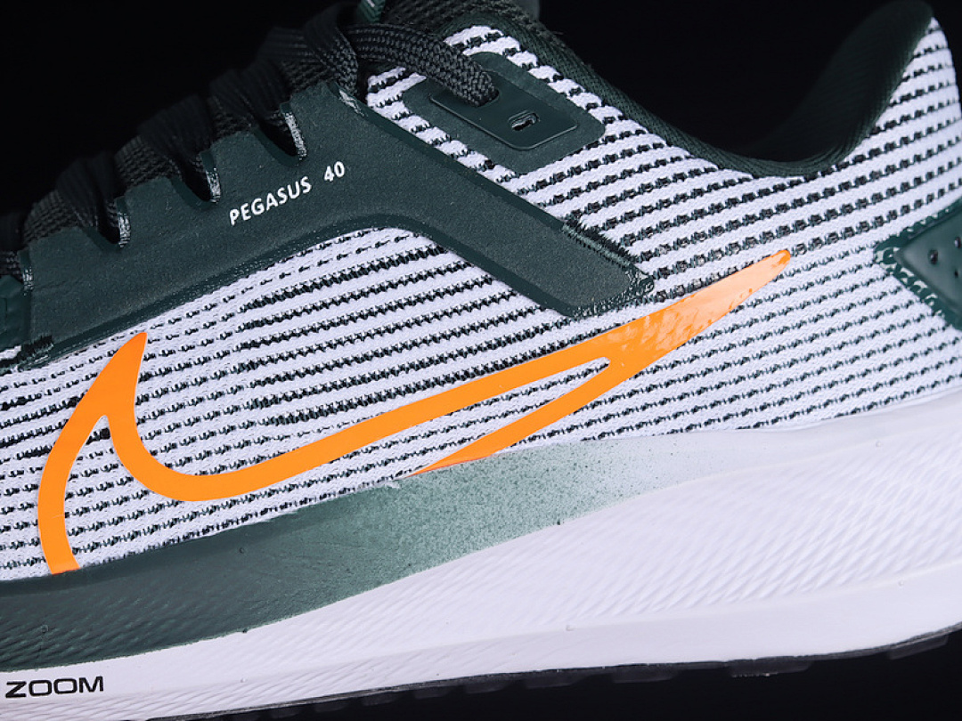 Nike [DV3854-107]-[AIR ZOOM PEGASUS 40 WHITE/DARK GREEN/ORANGE]-[MAN:39-45] - Image 7