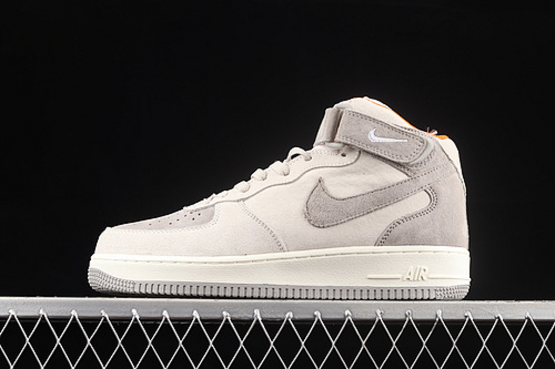 Nike [CQ5059-105]-[AIR FORCE 1 07 MID GREY/ORANGE]-[WOMAN:36-39]-[MAN:40-45], photo 1