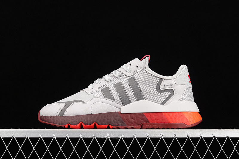 NITE JOGGER 2019 BOOST SHOES CLOUD WHITE/LIGHT GREY/RED · H01712, photo 1