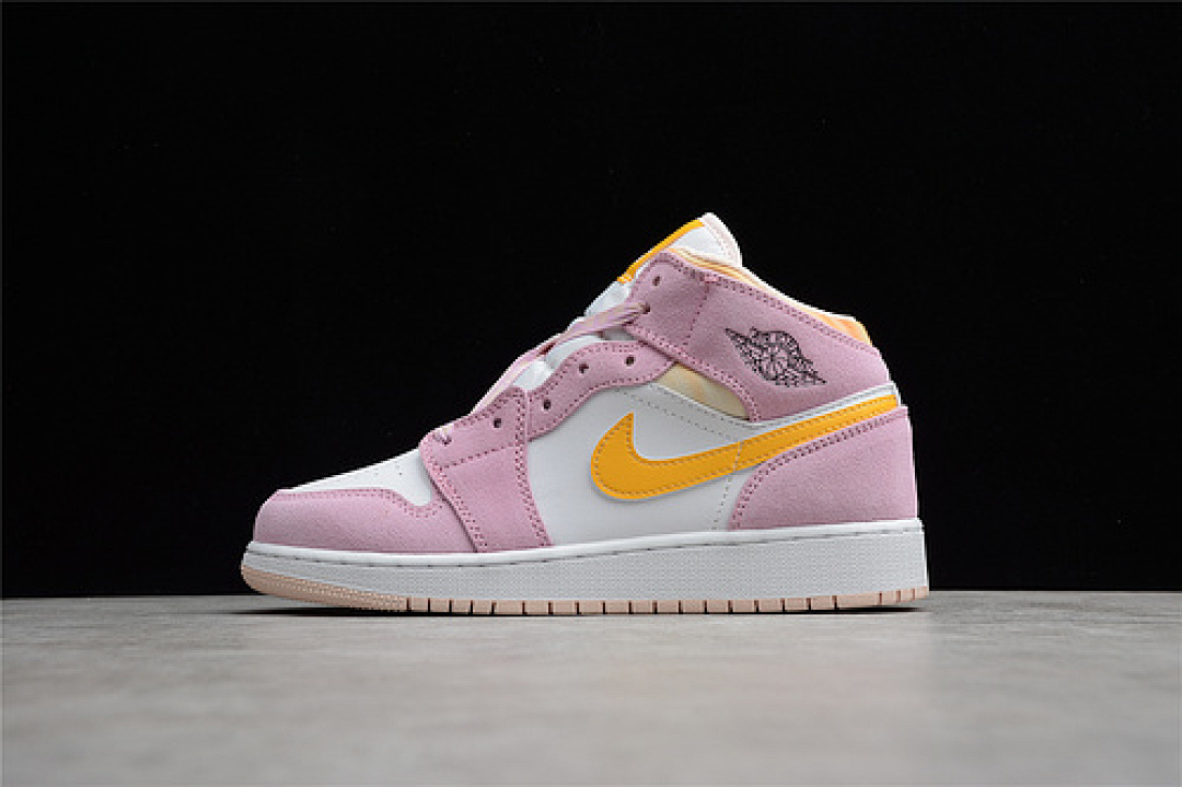 Jordan [DC9517-600]-[AIR JORDAN 1 MID SE GS LIGHT ARCTIC PINK/UNIVERSITY GOLD/WHITE]-[WOMAN:35.5-39], photo 1