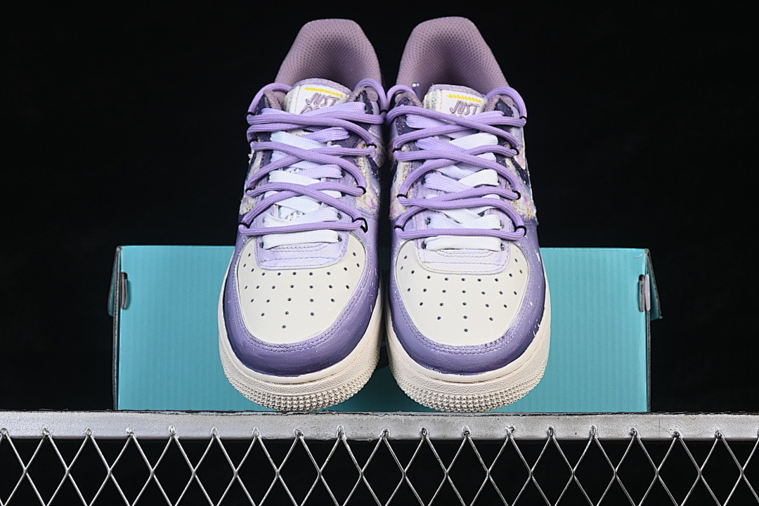 Nike [FJ7740-190]-[AIR FORCE 1 07 LOW CASUAL SNEAKERS WHITE/PURPLE/BLACK]-[WOMAN:36-39]-[MAN:40-45] - Image 13