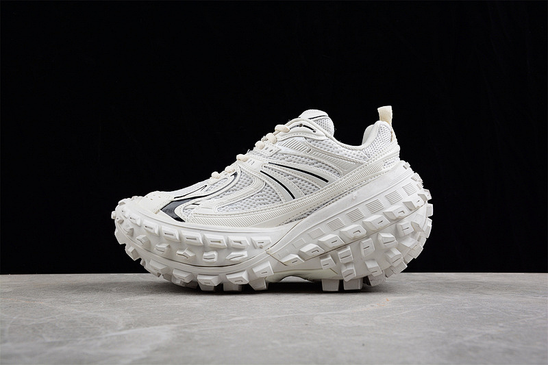 Balenciaga DEFENDER RUBBER PLATFORM SNEAKERS WHITE/WHITE/BLACK · W2RAA9110, photo 1