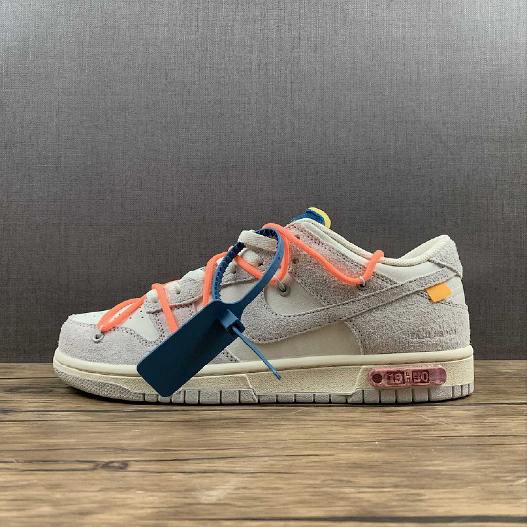 Off-White [DJ0950-119]-[OW X SB DUNK LOW LOT 19 OF 50 SAIL/NEUTRAL GREY/ORANGE PULSE]-[UNISEX:36-46], photo 1