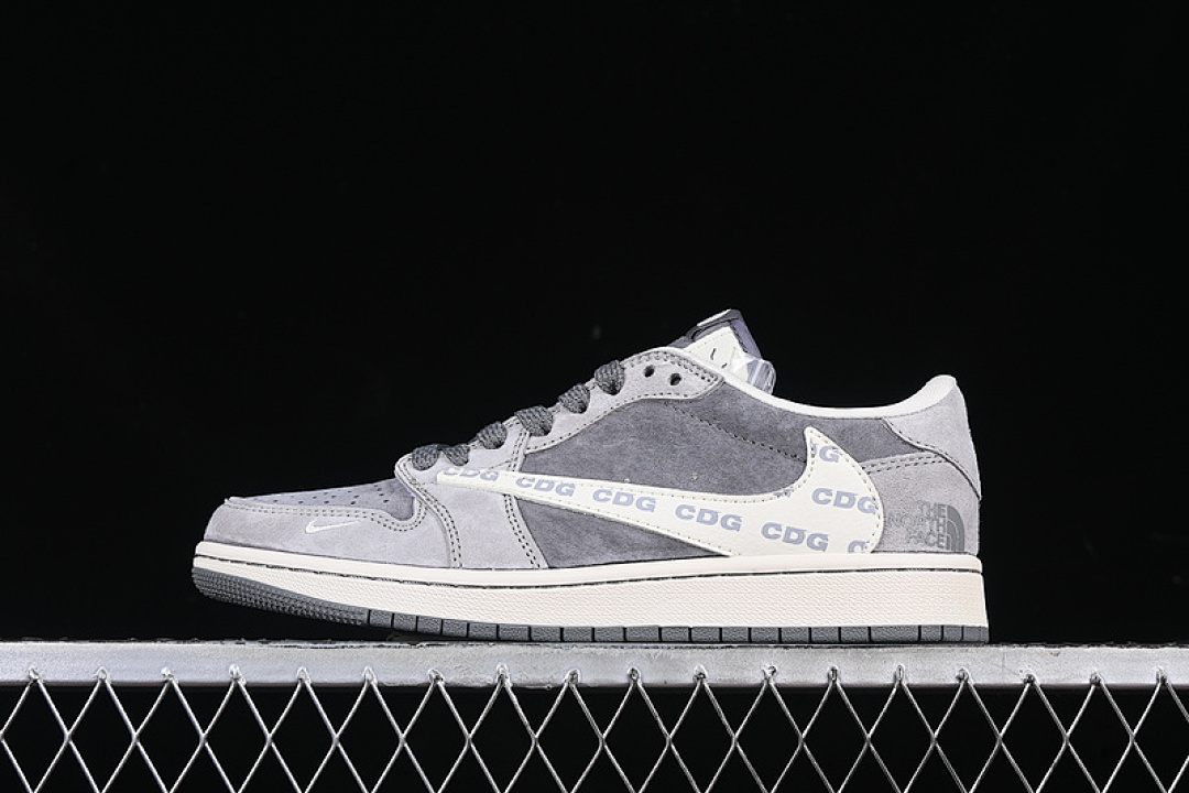 Jordan [XS3086-008]-[TRAVIS SCOTT X FRAGMENT DESIGN AIR JORDAN 1 LOW OG SP WHITE/GREY]-[36-45], photo 1