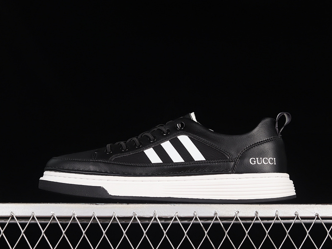 [GU*CCI 22SS LEISURE TREND SNEAKERS BLACK/BLACK/WHITE]-[MAN:39-44], photo 1