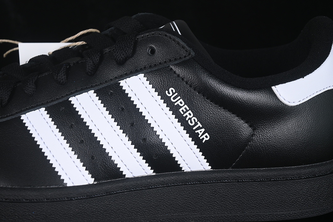 Unbranded [JI0079]-[SUPERSTAR II SHELL TOE CASUAL SNEAKERS BLACK/HITE]-[WOMAN:35-39]-[MAN:40-45] - Image 7