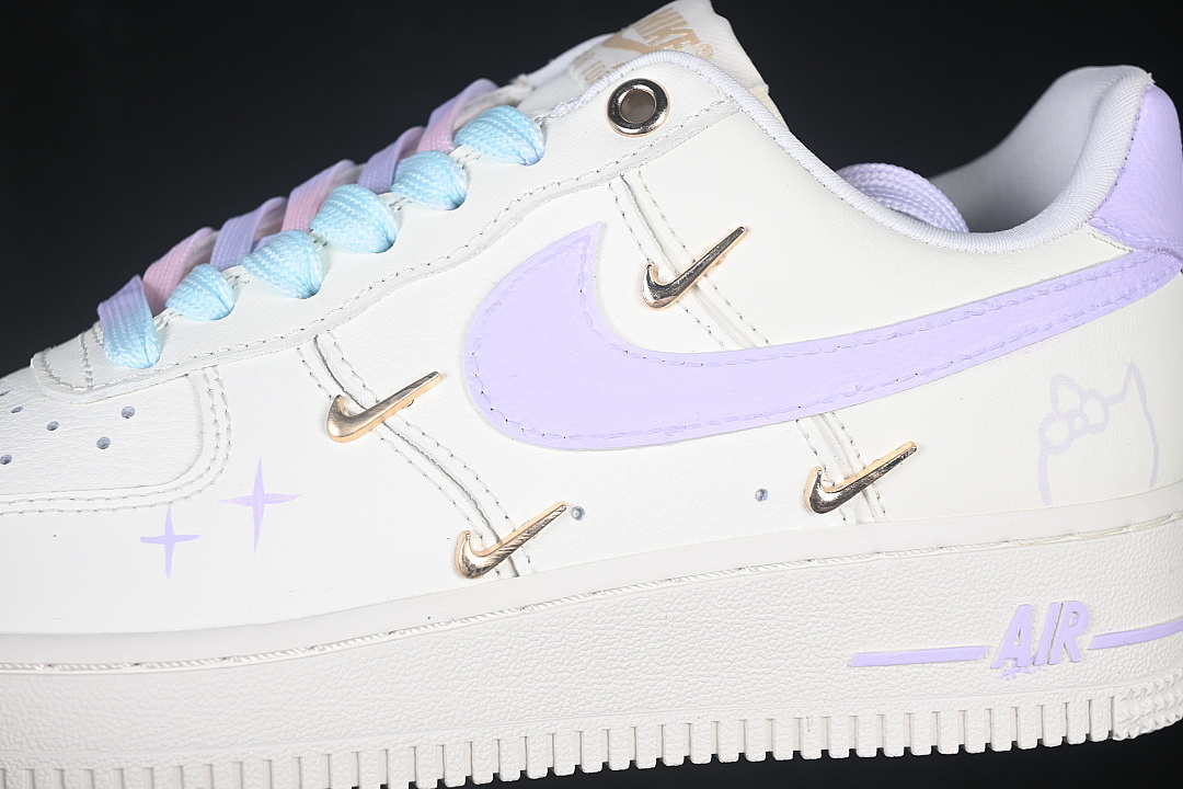 Nike [FV3654-511]-[AIR FORCE 1 07 LOW CASUAL SNEAKERS WHITE/VIOLET]-[WOMAN:36-39]-[MAN:40-45] - Image 7