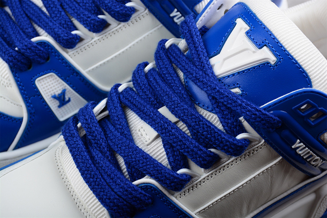 Louis Vuitton [L*V TRAINER SNEAKERS DARK BLUE/WHITE/DARK BLUE]-[WOMAN:35-40]-[MAN:39-45] - Image 9