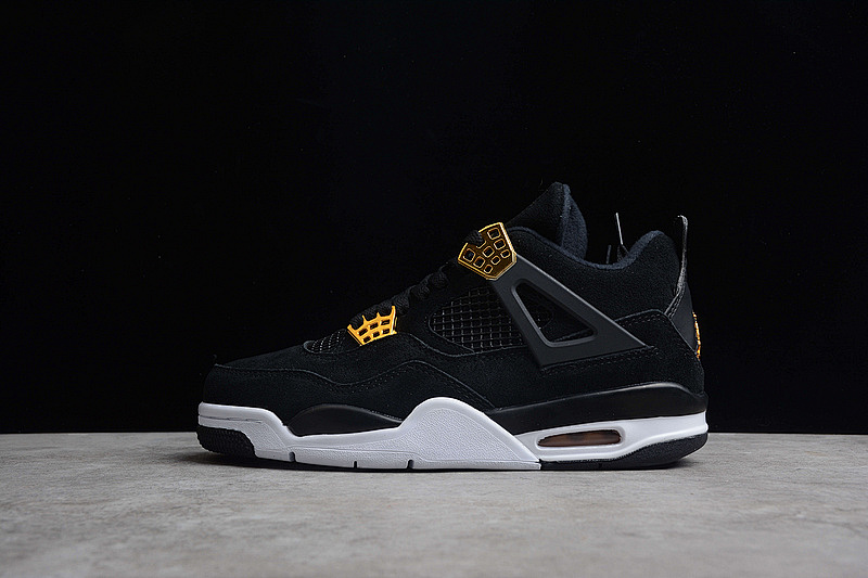 Jordan AIR Jordan 4 RETRO ROYALTY BLACK/METALLIC GOLD-WHITE · 308497-032, photo 1