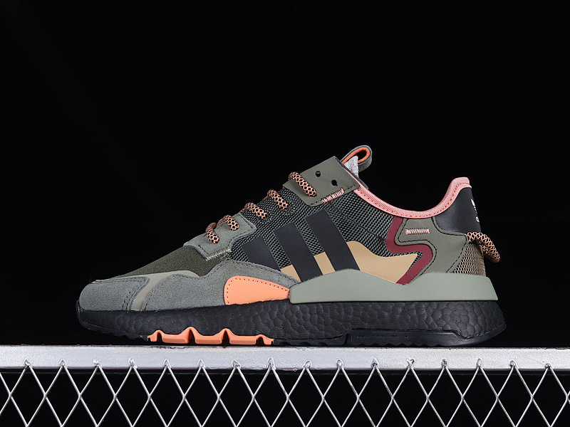 NITE JOGGER BOOST SHOES DARK GREEN/ORANGE/BLACK · GY0018, photo 1