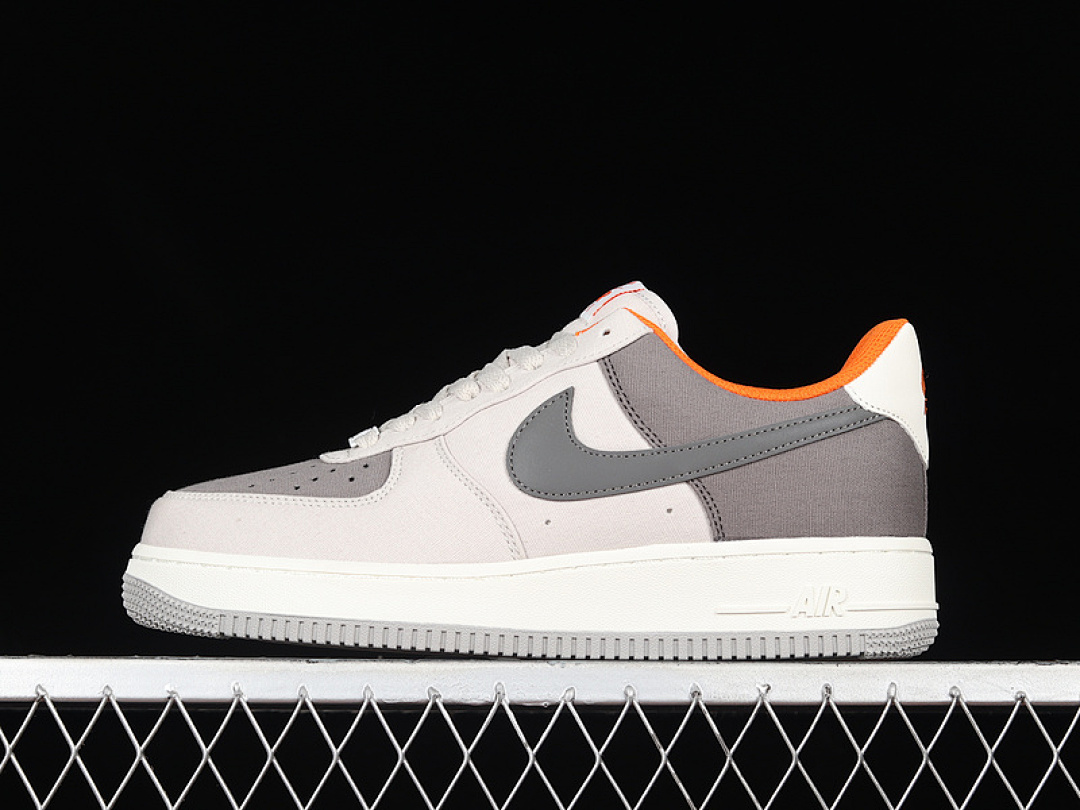 Nike [DG2296-016]-[AIR FORCE 1 LOW 07 GREY/LIGHT GREY/ORANGE]-[WOMAN:36-39]-[MAN:40-45], photo 1