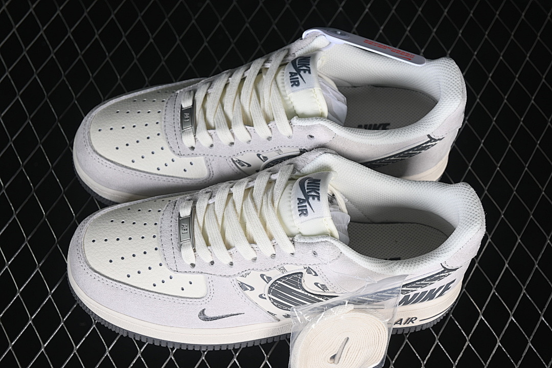 Nike [JP8028-071]-[AIR FORCE 1 07 LOW CASUAL SNEAKERS WHITE/DARK GRAY]-[WOMAN:36-39]-[MAN:40-45] - Image 10
