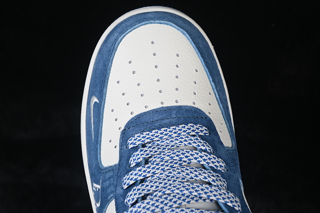 Nike [SS1979-010]-[AIR FORCE 1 07 LOW WHITE/BLUE/GREY]-[WOMAN:36-39]-[MAN:40-45] - Image 10