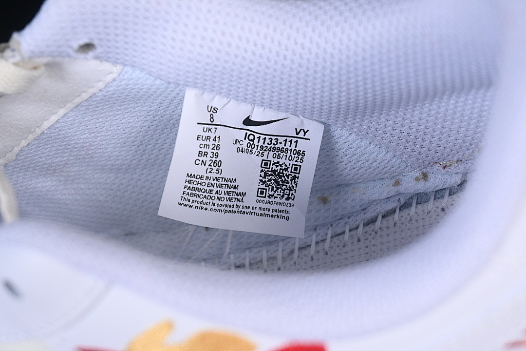 Nike [IQ1133-111]-[AIR FORCE 1 07 LOW CASUAL SNEAKERS WHITE/RED]-[WOMAN:36-39]-[MAN:40-45] - Image 6
