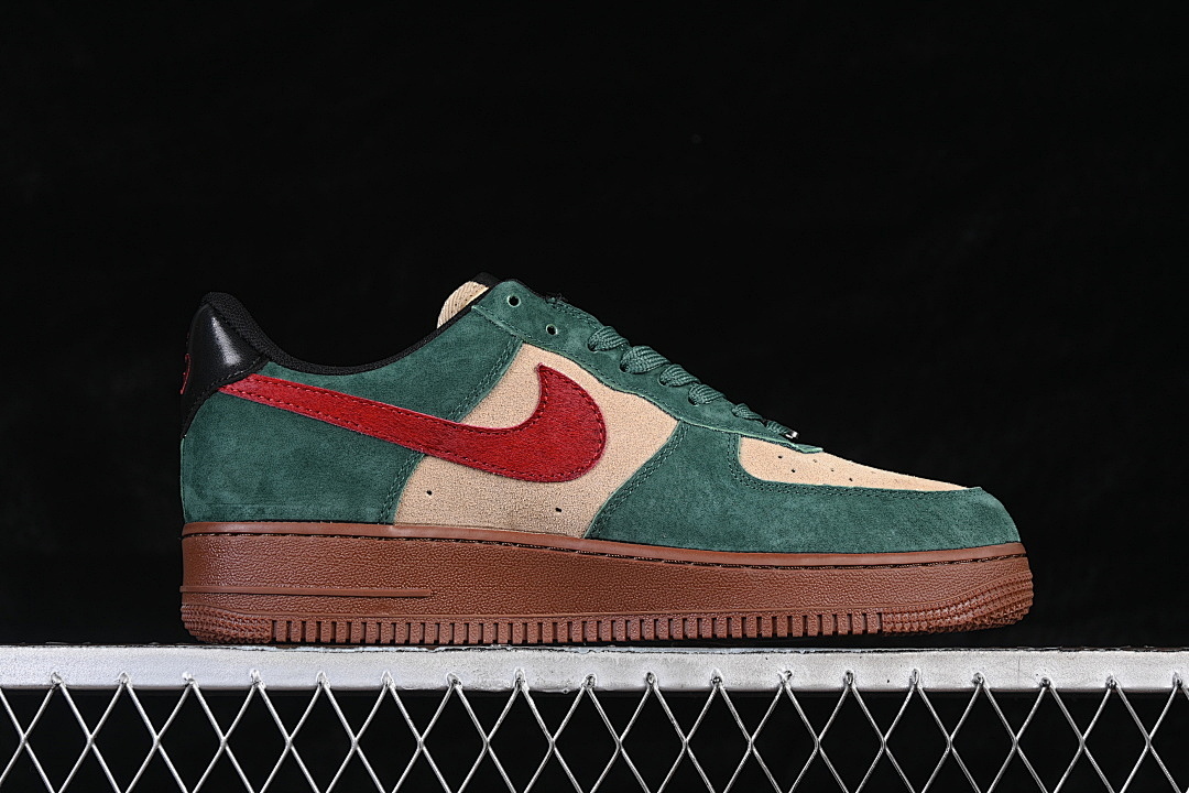 Nike [XY9025-006]-[AIR FORCE 1 07 LOW CASUAL SNEAKERS BROWN/GREEN/RED]-[WOMAN:36-39]-[MAN:40-45] - Image 16