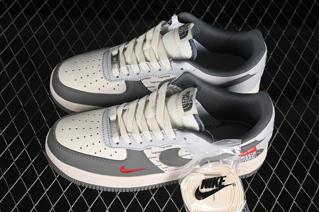 Nike [JJ2508-715]-[AIR FORCE 1 07 LOW WHITE/GREY/RED]-[WOMAN:36-39]-[MAN:40-45] - Image 9