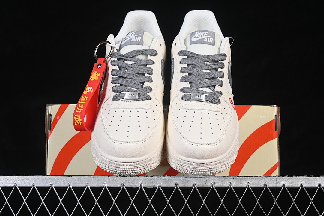 Nike [MZ9588-822]-[AIR FORCE 1 07 LOW WHITE/GREY/RED]-[WOMAN:36-39]-[MAN:40-45] - Image 13