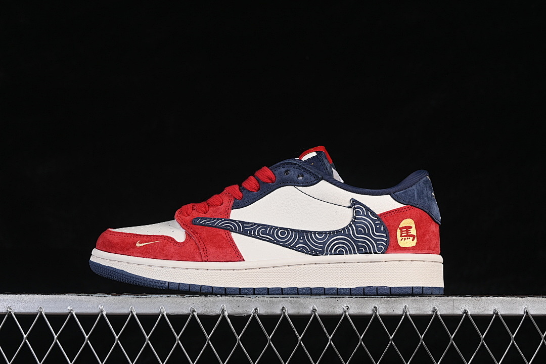 Jordan [HG0026-020]-[FRAGMENT DESIGN AIR JORDAN 1 LOW OG SP WHITE/RED/BLUE]-[WOMAN:36-39]-[MAN:40-45] - Image 2