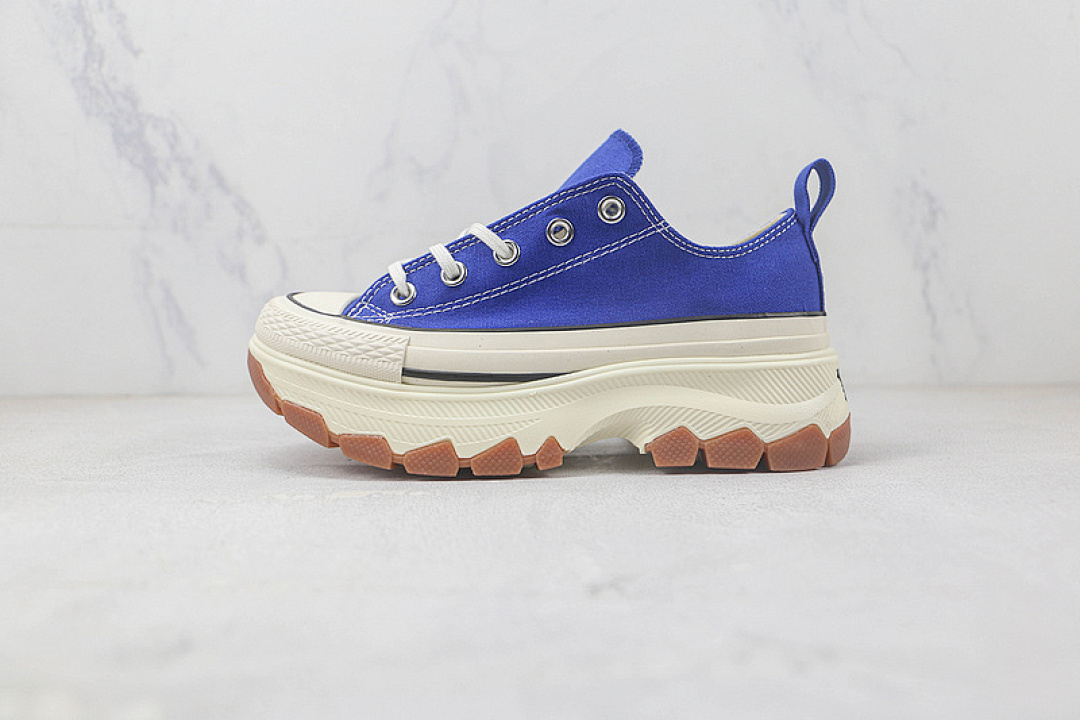 Converse Converse [CHUCK TAYLOR ALL-STAR LOW THE 100TH ANNIVERSARY BLUE/BEIGE/GUM]-[WOMAN:35-39.5]-[MAN:40-44], photo 1