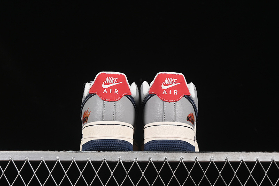 Nike [XS1958-555]-[AIR FORCE 1 07 LOW WHITE/GREY/BLUE/RED]-[WOMAN:36-39]-[MAN:40-45] - Image 14