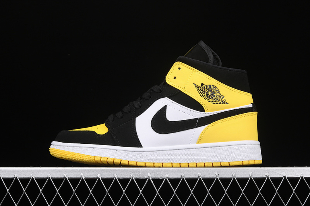 Jordan [852542-071]-[AIR JORDAN 1 MID SE YELLOW TOE BLACK/VARSITY MAIZE-WHITE], photo 1