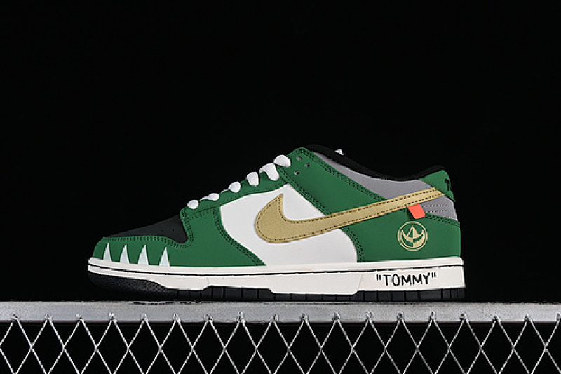 Nike SB DUNK LOW WHITE/YELLOW/GREEN/BLACK/GREY · ZZ1998-006, photo 1