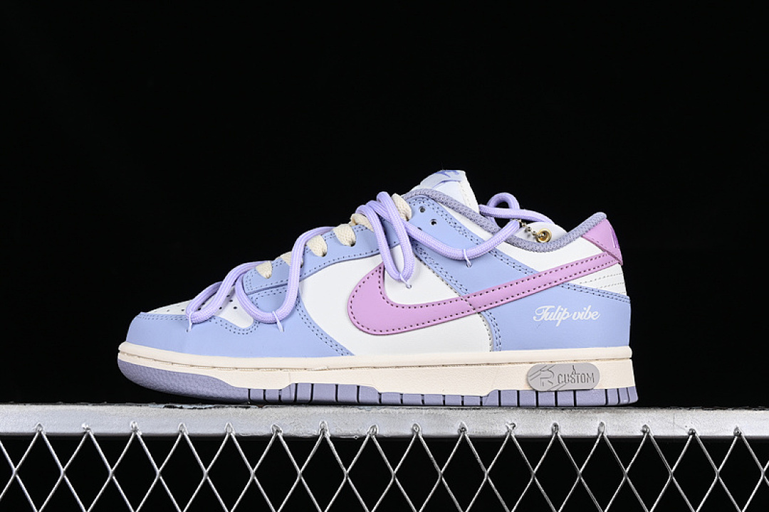 Purple Nike DUNK LOW RISK WHITE/BLUE/PURPLE · DD1503-500, photo 1