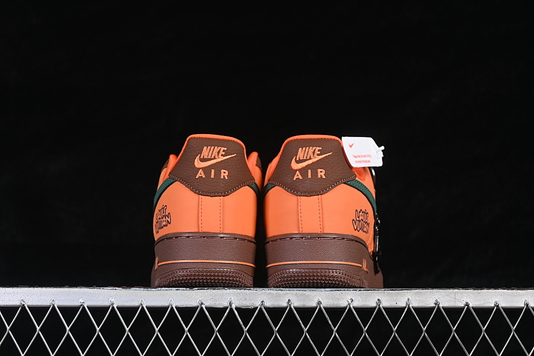 Nike [DF0188-126]-[AIR FORCE 1 07 LOW CASUAL SNEAKERS BROWN/ORANGE/GREEN]-[WOMAN:36-39]-[MAN:40-45] - Image 14
