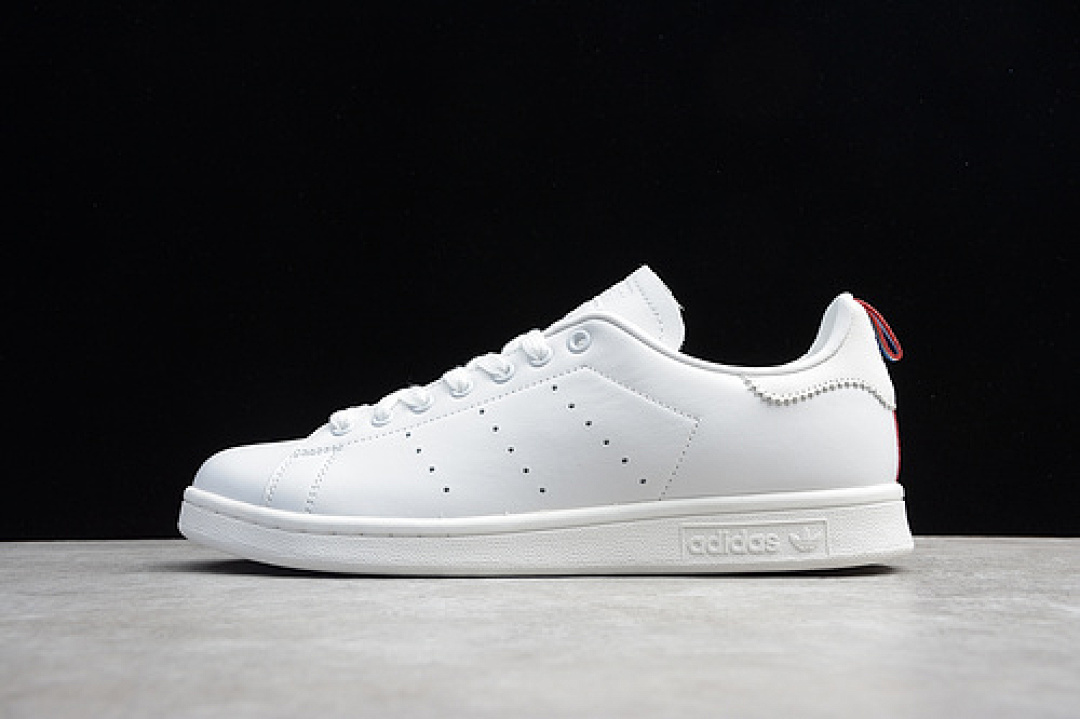 Unbranded [64-62-71]-[BD7433]-[STAN SMITH SHOES CRYSTAL WHITE/FOOTWEAR WHITE-SCARLET]-[UNISEX:36-45], photo 1