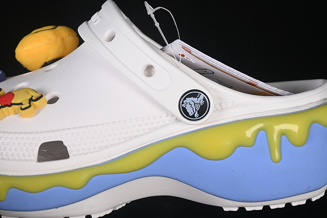 Crocs [ROUND-TOED THICK-SOLED SLIPPERS WHITE/YELLOW/BLUE]-[WOMAN:34-39]-[MAN:40] - Image 4