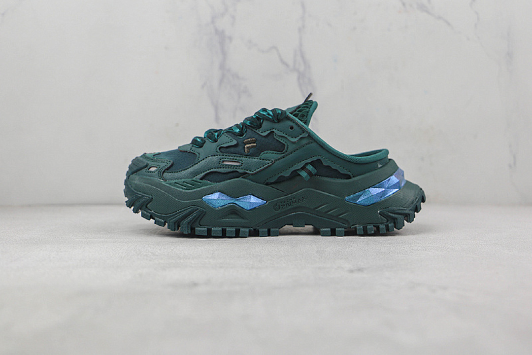 Fila [FI*LA FUSION SEMI SLIPPERS DARK GREEN/DARK GREEN/BLUE]-[WOMAN:35-40], photo 1