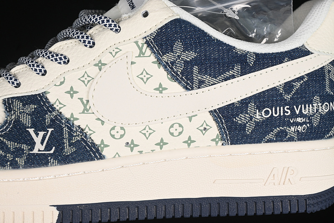 Nike [YX5066-318]-[AIR FORCE 1 07 LOW LV WHITE/GREY/BLUE]-[WOMAN:36-39]-[MAN:40-45] - Image 8