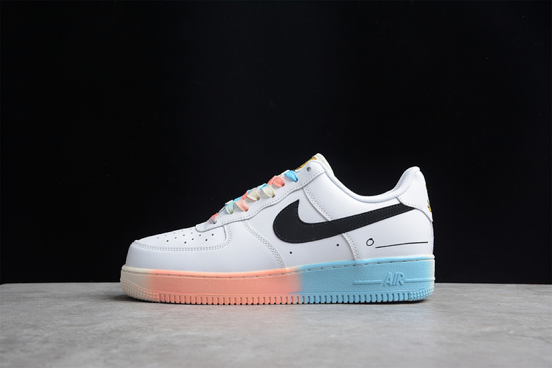 Nike [DJ4679-101]-[AIR FORCE 1 LOW 07 WHITE/BLACK/PINK-BLUE]-[WOMAN:36-39]-[MAN:40-45], photo 1